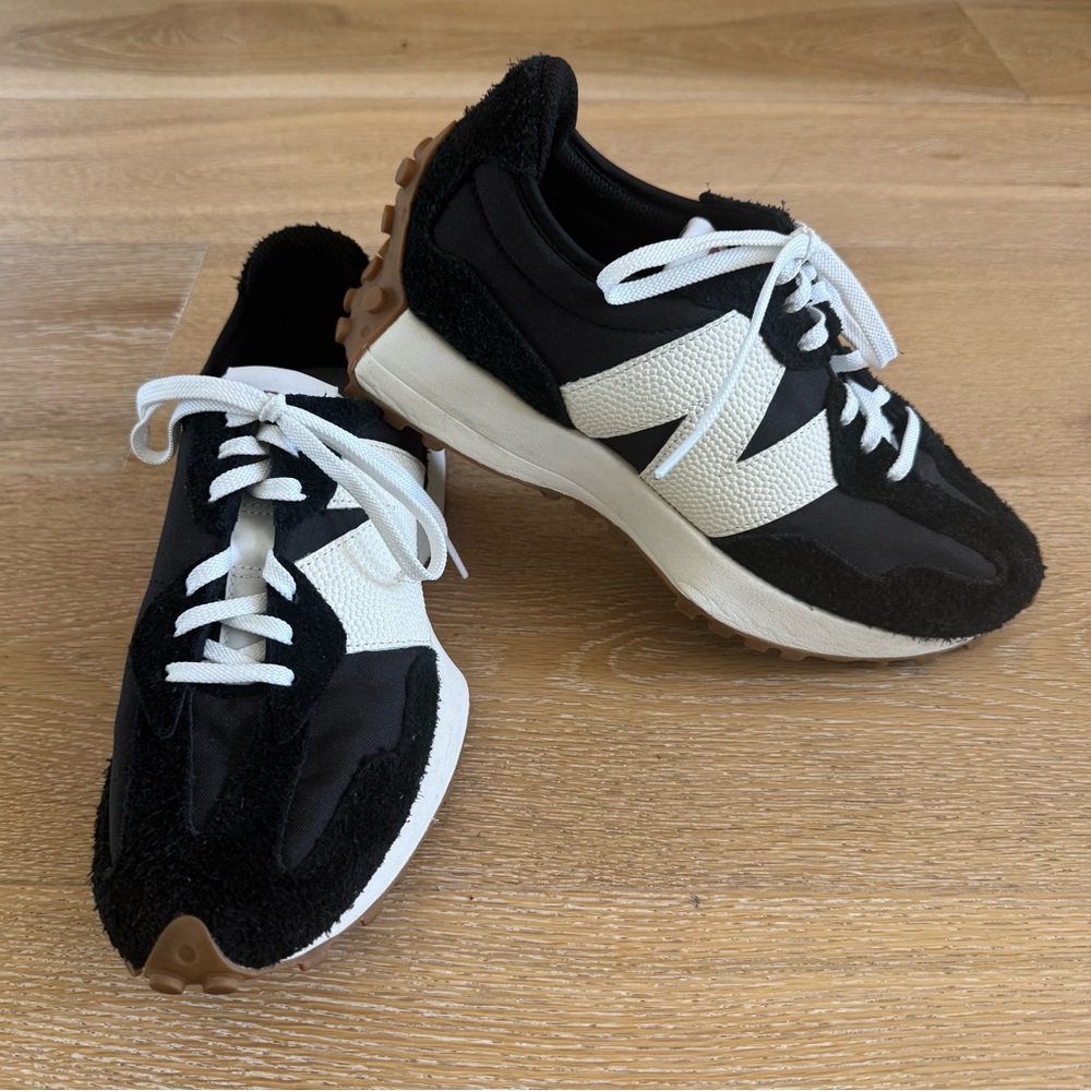 New Balance Black and White Retro Runner Sneakers